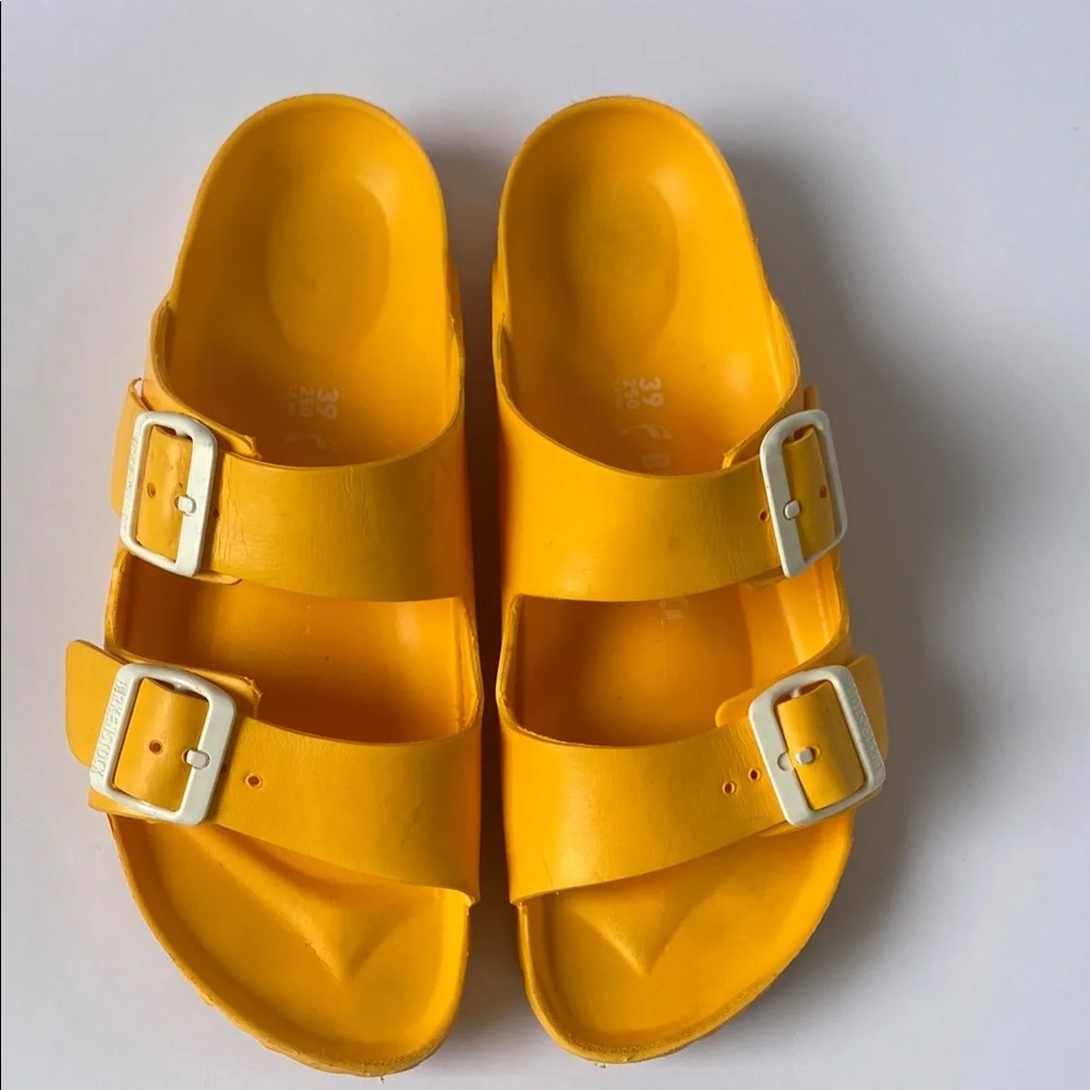 Birkenstock Yellow Sandals with Buckle Detail - Picture 5 of 11